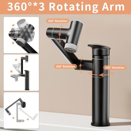 SINGSUO High Pressure Shower Head 1080 Rotatable Faucet Set