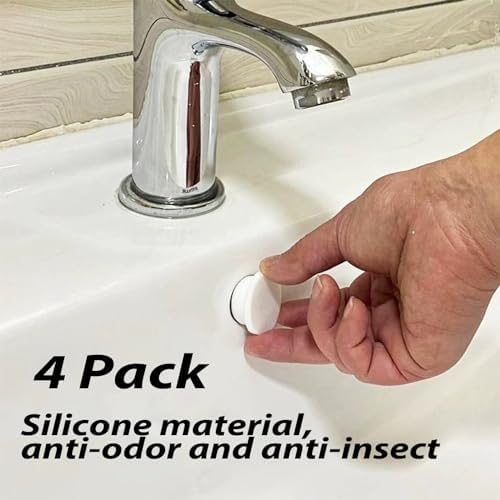 4 Pack Sink Overflow Hole Cover White