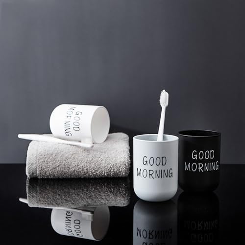 VUULDOO Minimalist Mouthwash Cup 300ml Black White