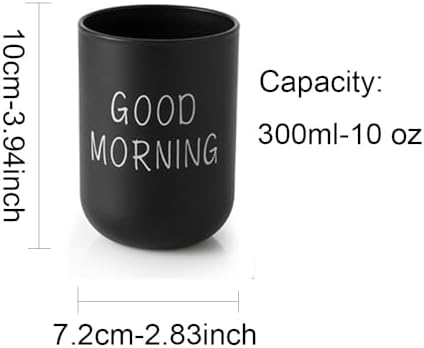 VUULDOO Minimalist Mouthwash Cup 300ml Black White