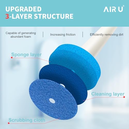 AIR U Toilet Brush Starter Kit with 24 Refills