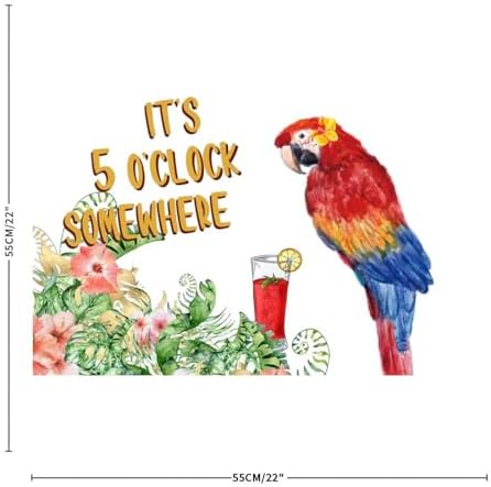 Its Five Oclock Somewhere Wall Decal - Removable Vinyl Art for Home