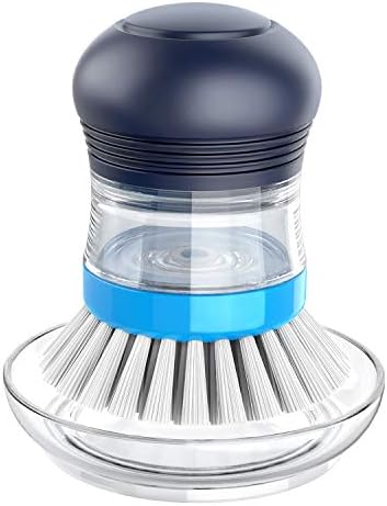 MRSIGA Palm Brush with Soap Dispenser and Holder 1 Set