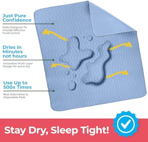 Utopia Bedding Washable Underpads 34 x 36 Pack of 4