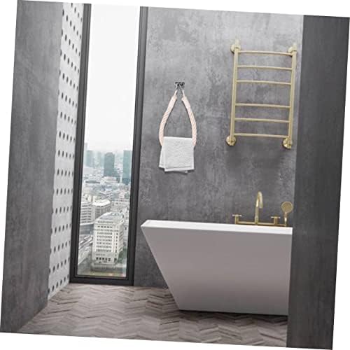 HOMSFOU Nautical Rope Toilet Paper Holder with Metal Hooks