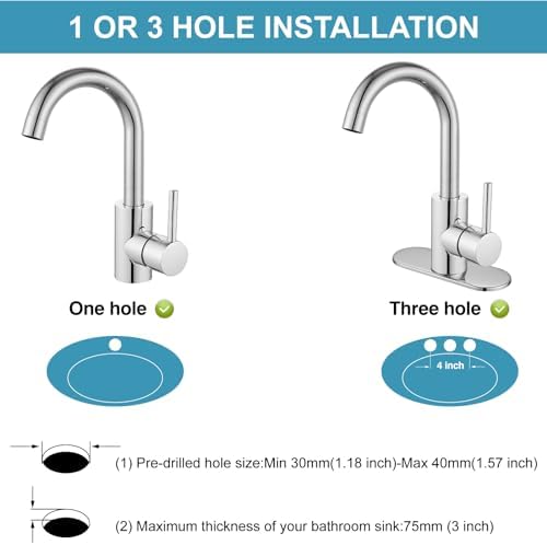 Midanya Single Handle Wet Bar Sink Faucet with Swivel Spout and Deck Plate