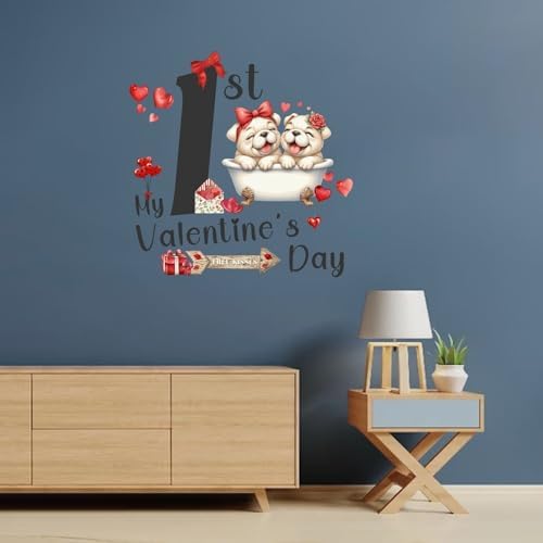 Homsuita Valentines Day Wall Decals for Dog Mom and Cat Lover