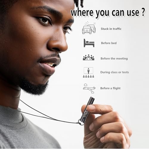 YNbaby 528Hz Meditation Whistle - Stress Relief Accessories with Obsidian Zodiac Sound Therapy