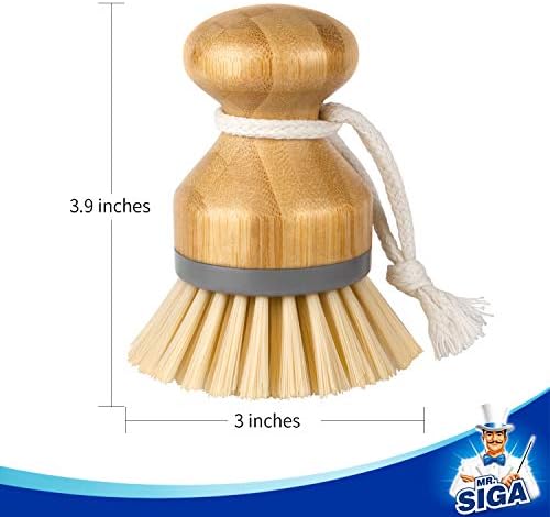 MRSIGA Bamboo Palm Brush Pack of 2 1