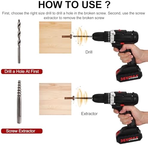 Valkynos 26 Pcs Screw Extractor Set with Left-Hand Drill Bits