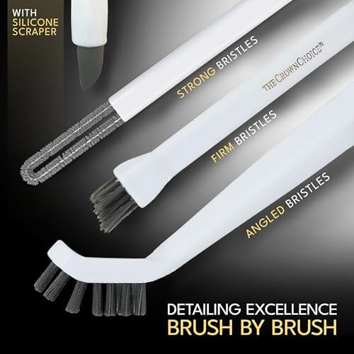 The Crown Choice Small Cleaning Brush Set 3pcs