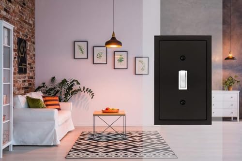 Henne Bery Modern Edge Decorative Wall Plate Matte Black 2PK