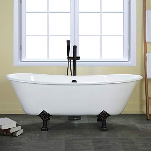 Kingston Brass VCTND6728NH0 67-Inch Cast Iron Clawfoot Tub