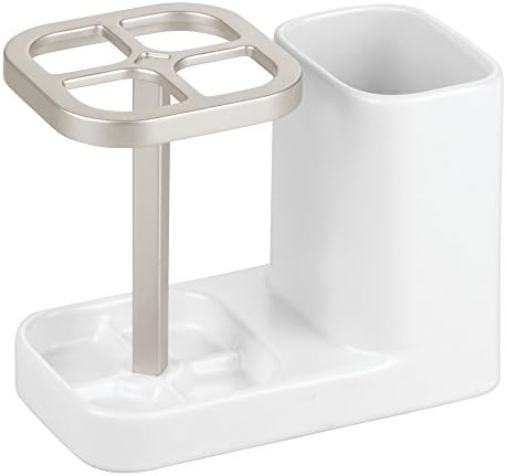 InterDesign Sedona Ceramic Brush and Soap Holder