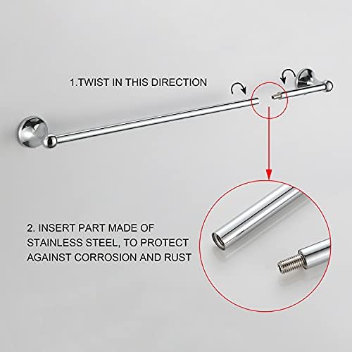 BGL 4-Piece Chrome Adjustable Towel Bar Set