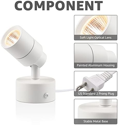 SUNVIE 2 Pack LED Floor Spotlights with Foot Switch