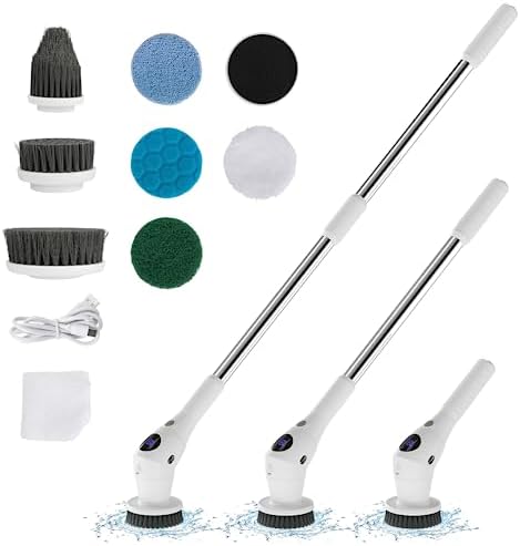 Untovei Cordless Electric Spin Scrubber with 7 Heads