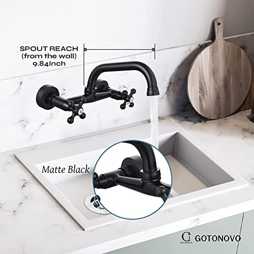 Gotonovo Touch On Kitchen Sink Faucet 2 Cross Handle Victorian Design