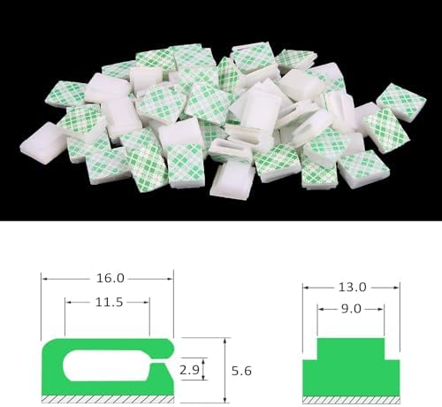 80 PCS LED Light Strip Clips 10mm White Self Adhesive Mounting Holders