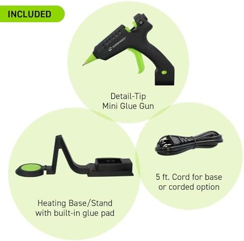 Surebonder High Temp Mini Hot Glue Gun 20 Watt Black