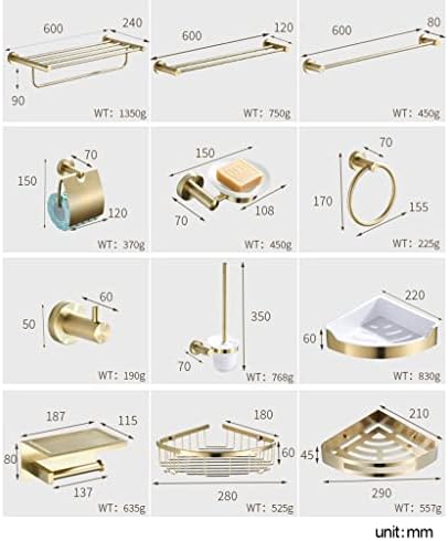 ANNBKA Brushed Gold 304 Stainless Steel Towel Rack Set