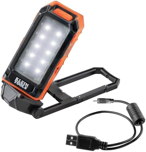 Klein Tools 56403 Rechargeable LED Work Light with Kickstand and Carabiner