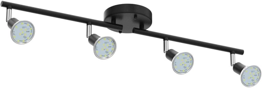 Unicozin 4 Light Track Lighting Kit Black