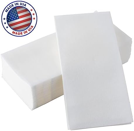 200 BloominGoods Disposable Bathroom Napkins - Linen-Feel Cloth-Like Made In USA