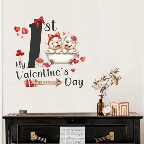 Homsuita Valentines Day Wall Decals for Dog Mom and Cat Lover