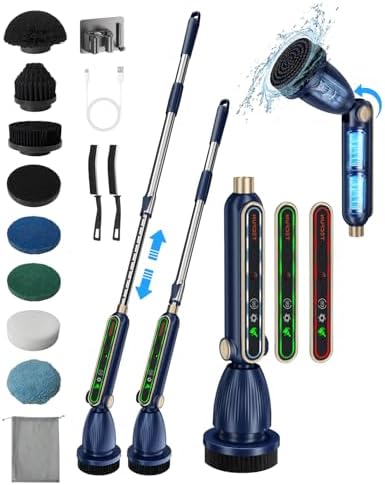 TECFUN 16 in 1 Electric Spin Scrubber with LED