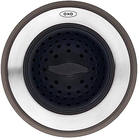 OXO Good Grips 2-in-1 Sink Strainer Stopper Black 1