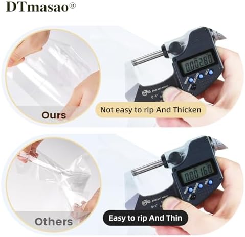 DTmasao 4x6 Inches 200 Pcs Clear Self-Sealing Cellophane Bags