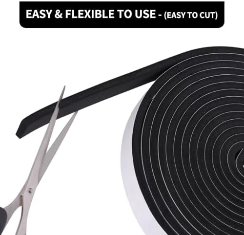DDTCKHR Weather Stripping Door Seal 5 Rolls Black