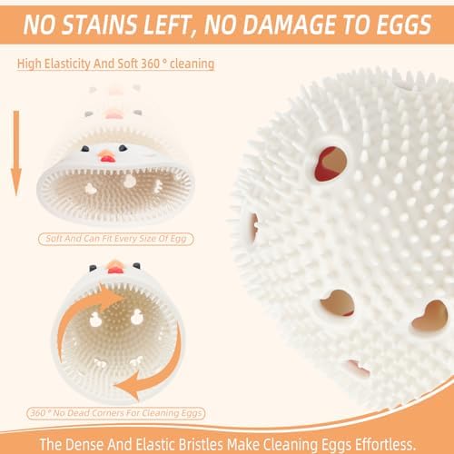 TULOBI Silicone Egg Brush Cleaner for Fresh Eggs 1