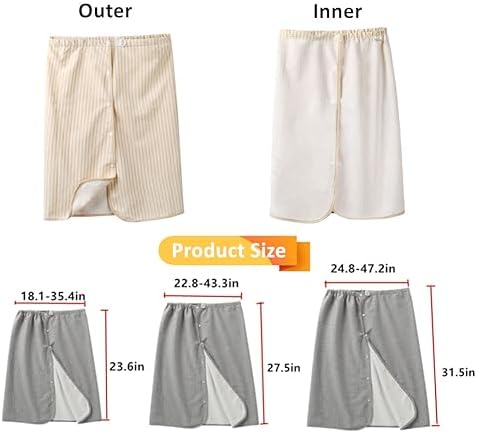 WEEOATAR Full Open Adult Diaper Skirt with Snaps