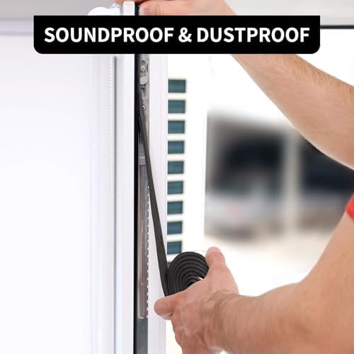 DDTCKHR Weather Stripping Door Seal 5 Rolls Black