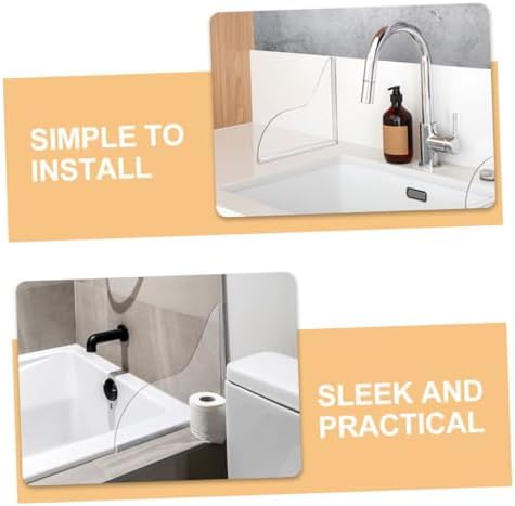 2Pcs Transparent Acrylic Water Barrier for Bathtubs Sinks 1