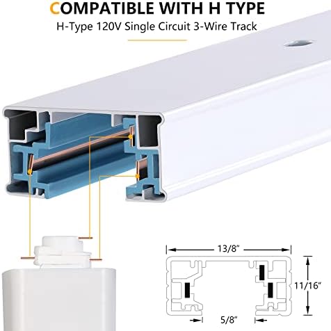 VANoopee H Track Floating Canopy Connector White 1