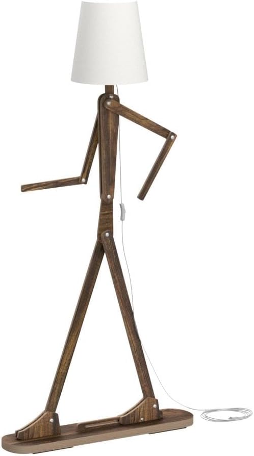 HROOME Cool Teak Floor Lamp with LED Bulb 1