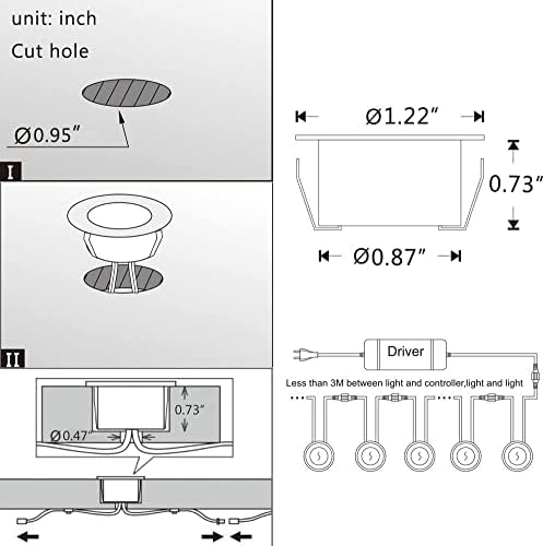 Sumaote 20pcs LED Deck Lights Kit with WiFi Control
