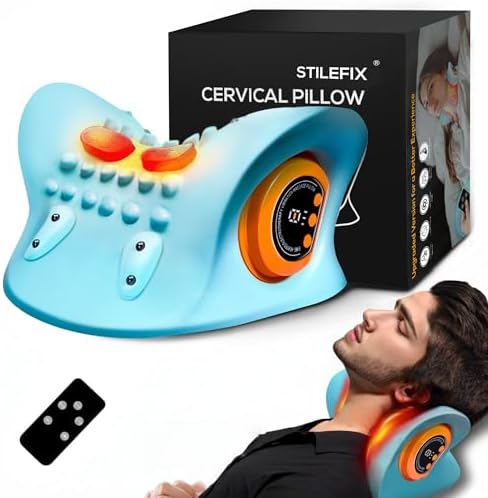 STILEFIX Neck Massager Pillow with Heat 3 Modes Ergonomic Design