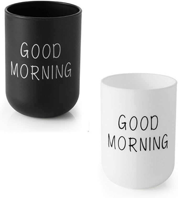 VUULDOO Minimalist Mouthwash Cup 300ml Black White