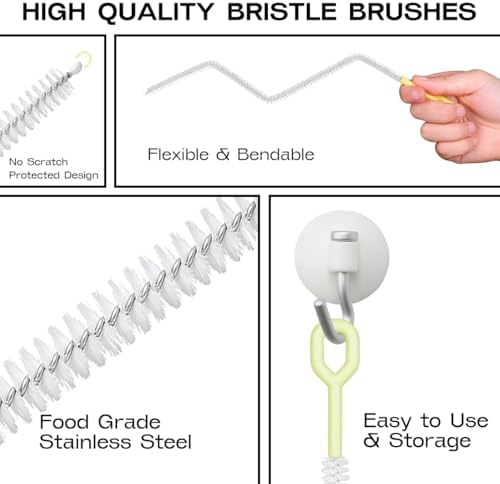 BRUSH FAMILY 12 Inch Straw Clean Brush Set