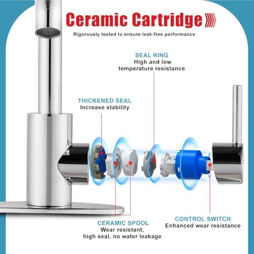 Midanya Single Handle Wet Bar Sink Faucet with Swivel Spout and Deck Plate