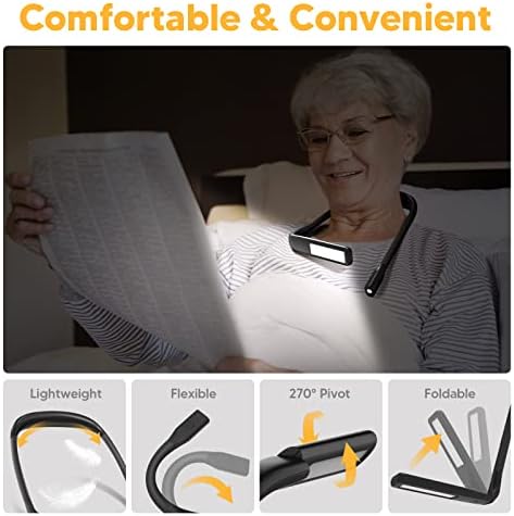 EastPin Neck Reading Light with 2000mAh Rechargeable Battery 1