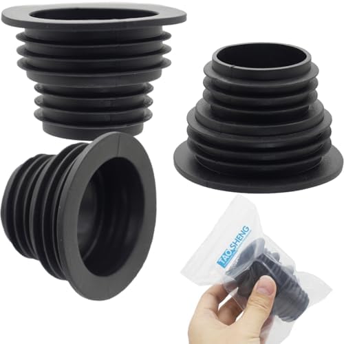 Universal Fit Black Silicone Drain Plug 3 Pack