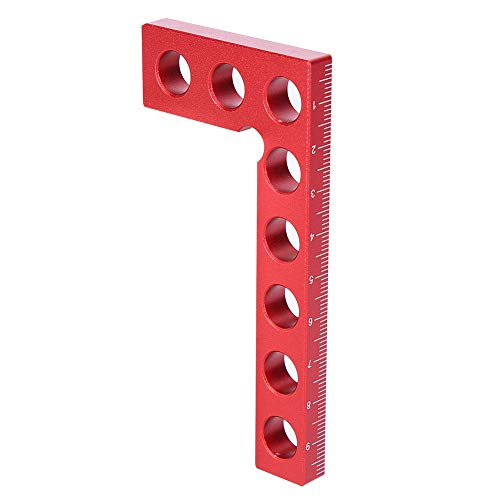 JERYS Solid Red Right Angle Ruler for Woodworking