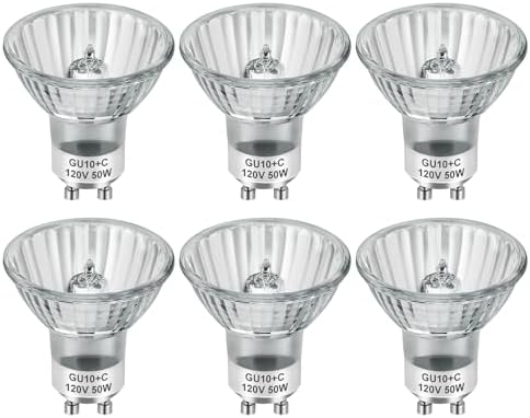 SerBion GU10 50W Halogen Bulbs Warm White 2700K Pack of 6