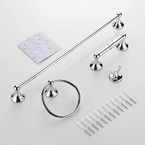 BGL 4-Piece Chrome Adjustable Towel Bar Set
