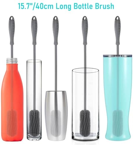 157 Silicone Bottle Brush for Stanley Vase Glassware and Narrow Neck Containers